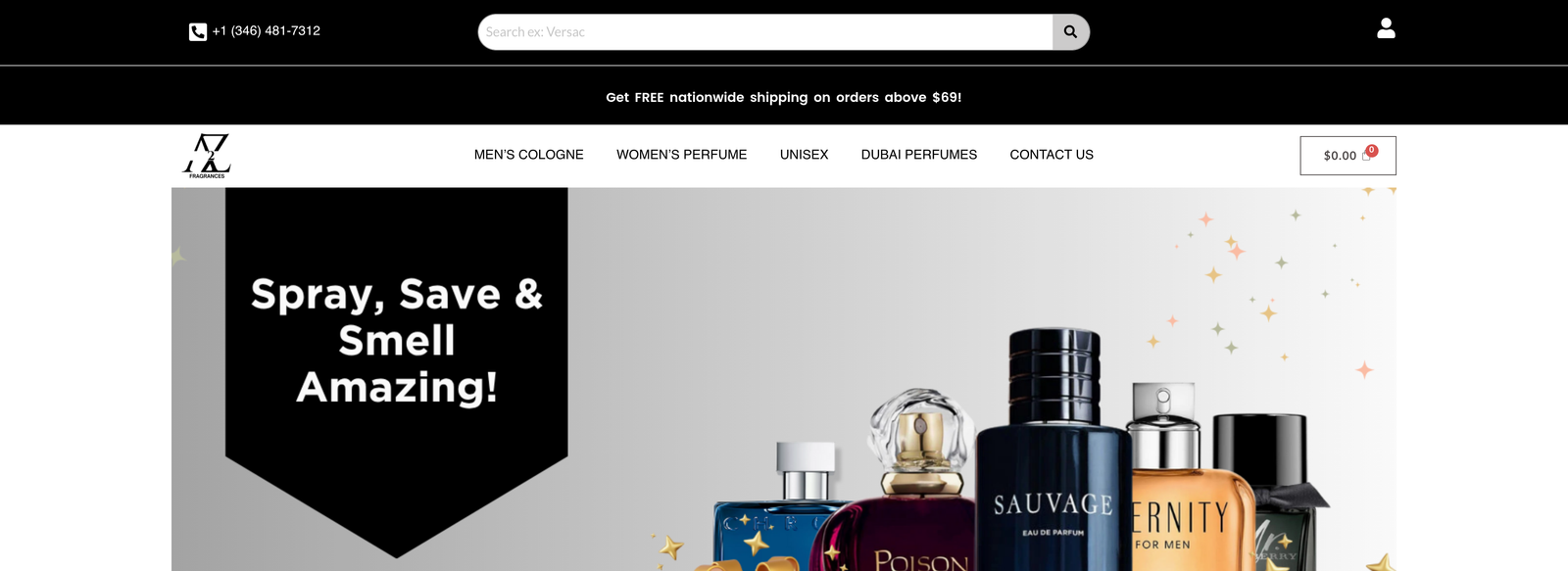 A2Z Fragrance project screenshot