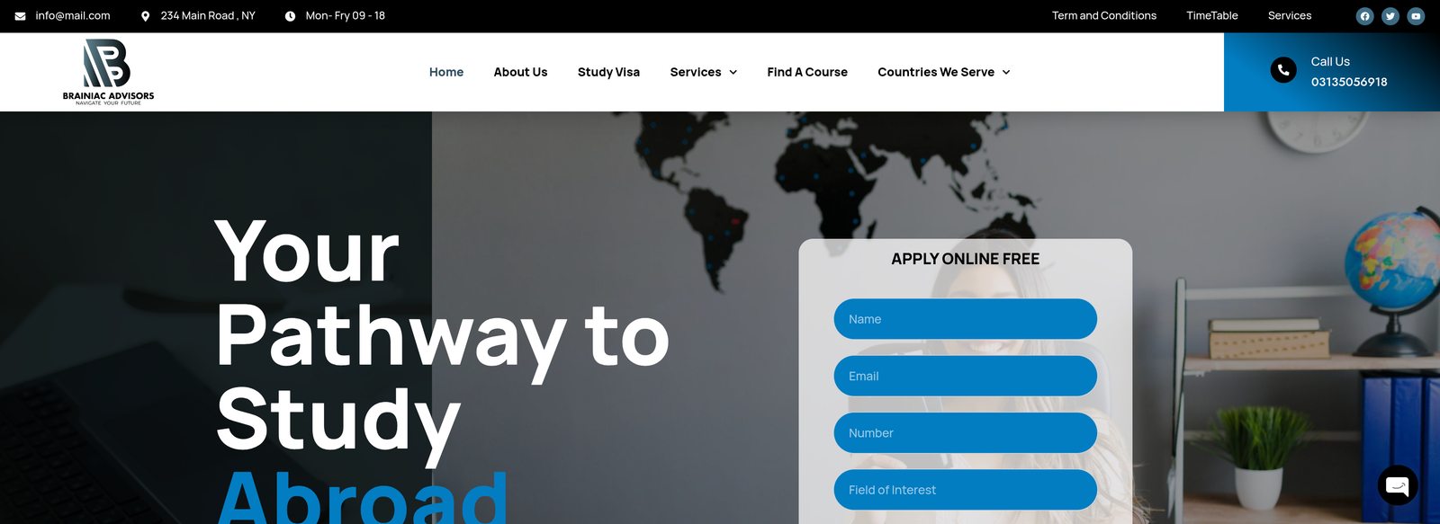 Brainiac Advisors project screenshot