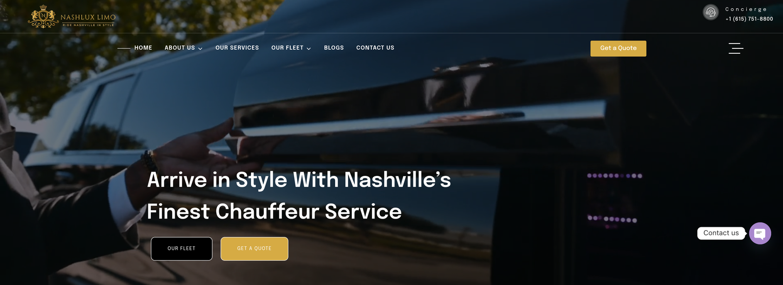 Nash Lux Limo project screenshot