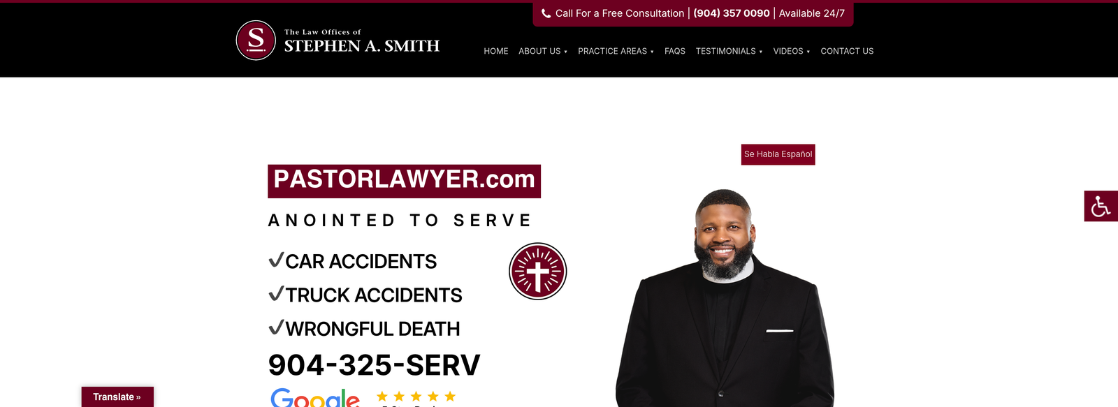 S. A. Smith Legal project screenshot