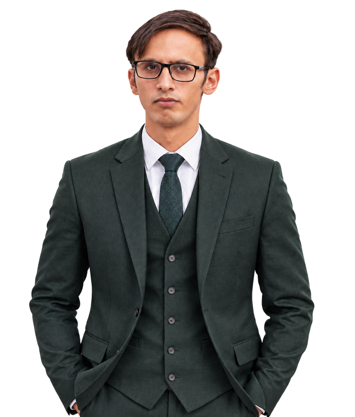 Muhammad Habib in a dark suit, white shirt and tie